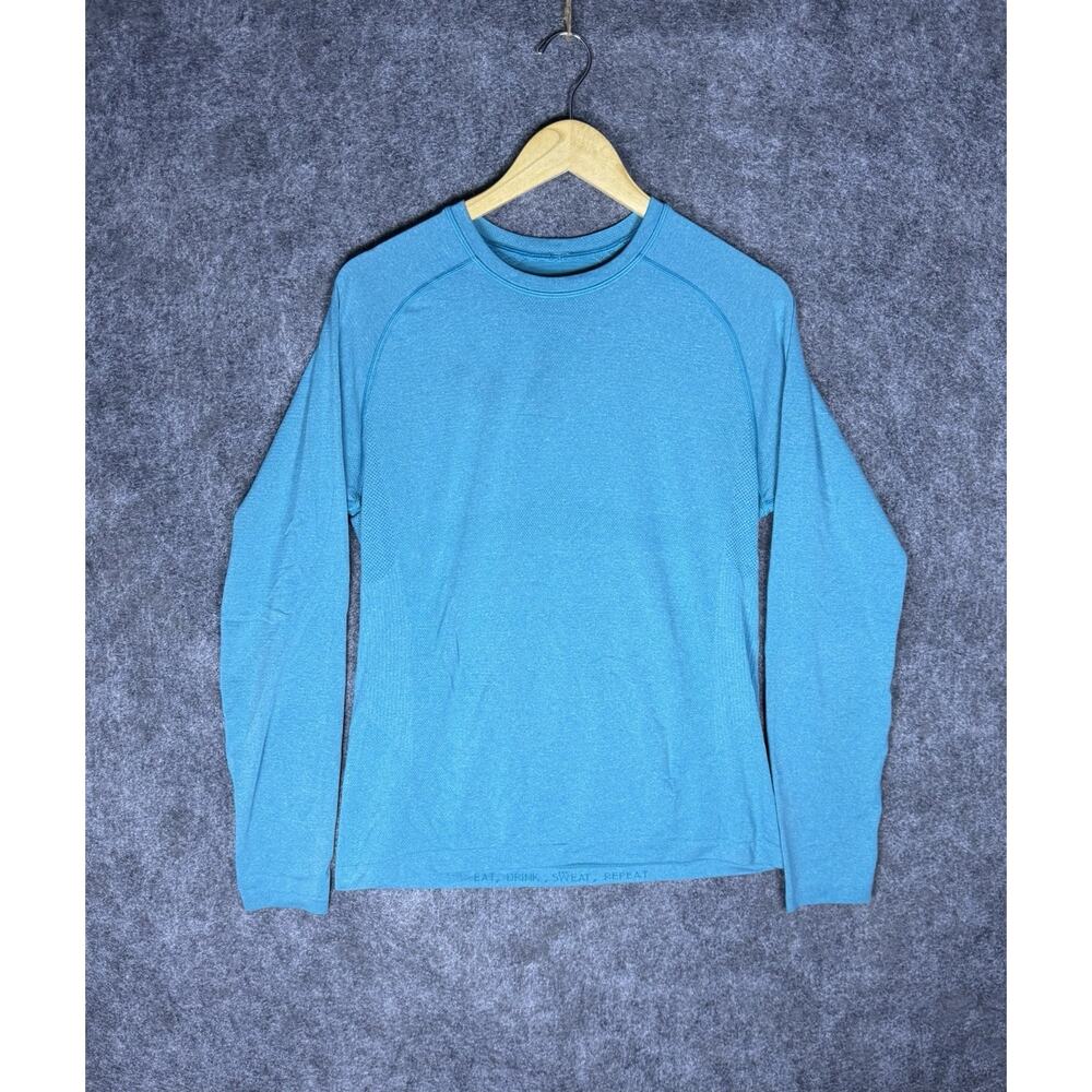 Lululemon Metal Vent Tech Long Sleeve Men's M Blue Turquoise Performance